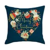 Cushion/Decorative Pillow Pillow Dust Proof Unique Xmas Printing Throw Er Party Supplies Polyester Square Pillowcase Washable For Ho Dhdkj