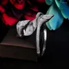 Серьги ожерелья набора моды роскошные цветочные дизайны Micro Cz Pave Cuff Banglesbracelets Baguette Gold-Color Women Bangle Gifts Bijoux