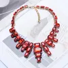 Choker Vintage Or Déclaration Custome Bijoux Bib Multicolore Verre Chunky Colliers Pour Femme Strass De Luxe Collier De Mariée