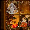 Decorações de Natal Decorações de Natal Merry Wind Chimes 3D Spinner Tree Girlating Snowflake Pingente Gift Home Kerst Navidad Dro Dhuxi