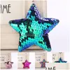 Keychains Lanyards Fish Scale Sequin Star Keychain Key Ring Holders Bag Hang Women Kids Fashion Jewelry Gift Drop Delivery Accessor Dhr9T