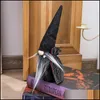 Andra festliga festleveranser Cartoon Halloween Ghost Festival Party Supplies Dekorera propduk Dvärg Black Witch Cloak Hat Facel Dhili