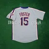 College Baseball Wears 1986 Retro Keith Hernandez Jersey Gary Carter 15 George Foster David Cone 12 Ron Darling 4 Dykstra Dwight Gooden Howard Johnson Ray Knight