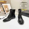 2022 Designer Channel Botas Zapatos Desnudo Negro Punta estrecha Tacón medio Botas largas y cortas Zapatos mmU