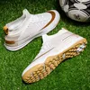 Klänningskor Ultralight Men Football Sports Gold FGTF Outdoor Boy Nonslip Hightop Soccer Training Boots Sneakers 3045# 221125