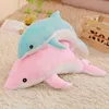 305070Cm Dolphin Cuddle Soft Cute Marine Animal Pillow Siesta Mat ldren Toys Birthday Christmas Gift Decoration Doll J220729