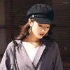 BERETS FOUX MILITￄRA HATS CAPTAIN SAILOR NAVY COMTHY SBOY CAPS BAKER BOY ETCAGONAL MAINTER Fashion Justerbar koreansk stil 2022