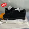 Sapatos casuais uns designer de moda 1 Caráter em relevo por virgil abloh tênis tênis baixo 1s Plataforma alta Co-branding Damier Azur Top Low Lace-Up 36-48