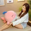 6080cm Kawaii Down Cotton Whale Cuddle Super Soft Dolphin Cushion Cuddles Высококачественные водянималы подарок на день рождения J220729