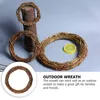 Decorative Flowers Large Natural Grapevine Wreaths 4Pcs 30cm Christmas Rattan Wreath Frame Holiday Twig Garland For DIY Craft Front Door