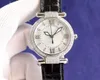 Classico nuovo automatico 2892 calendario meccanico orologi orologio da polso al quarzo in pelle nera femminile quadrante in madreperla orologio geometrico orologio con numeri romani 36mm