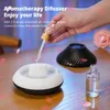 Vulkanische Vlam Luchtbevochtigers Aroma Diffuser Essentiële Olie Lamp 130 ml USB Draagbare Luchtbevochtiger met Kleur Nachtlampje Geur Thuis