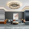 Światła sufitowe LED DIMMABLE Gold Chrome Crystal Chandelier Luster Lamparas de Techo Light