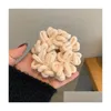 Hair Rubber Bands Autumn And Winter New Female Plush Fold Tied Hair High Elasticity Simple Versatile Towel Rubber Band Not H Dhgarden Dhdud