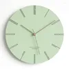 Horloges murales Creative Rose Horloge Design moderne Vert Rond Silencieux Salon Décoration Montre Reloj De Pared B50