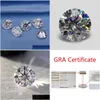 Losse edelstenen 1.0CT 6,5 mm D/F Kleur VVS Round briljant gesneden lab gecertificeerd diamant Moissanite met een certificaattest Posit Dhgarden DHDPG