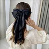 Fermagli per capelli Barrettes Adt femminile Barrettes Yang Zis Accessori Fiocco nero Copricapo Forcina Top Clip sul retro della testa Ko Dhgarden Dhzvs