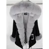 Womens Down Parkas MaoMaoKong Natural Real Fur Jacket Hooded Black Waterproof Woman Winter Warm Coat Luxury Female Clothing 221124