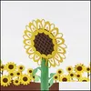 Karty pozdrowieniowe Przyjęcia urodzinowe Karty zaproszenia 3D Zaproszenia słonecznika Favor Nowy Rok Sunny Flower Greeting Card 6 5QY HH D DHHKC