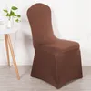 Chaise Couvre Couverture De Couleur Blanche Spandex Lycra Élastique Poches Fortes Pour La Décoration De Mariage El Banquet En Gros