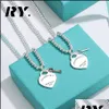 Arts And Crafts Pendant Necklaces Clavicle Chain Design Brand Heart Love Necklace Gold Sier For Women Jewelry Gift Drop Delivery 202 Dhk6D