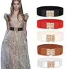 Belts Black Waistbands Fashion Elastic For Women Dress Wide Waist Seal Rhinestone Stretch Waistband