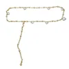 Ceintures en forme de coeur perle ceinture en métal femme design de luxe mode tendance robe chaîne de taille décorative gothique Y2k pour les femmes