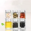 زجاجات تخزين 20 ٪ من الزجاج المصغرة مربوحات مختومة 5 مل المطبخ جرة شفافة مع خبأ غطاء الألومنيوم