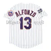 Le baseball universitaire porte le maillot de baseball Vintage 2000 Mike Piazza 13 Edgar Alfonzo 4 Robin Ventura 32 Mike Hampton White Grey Black Jerseys