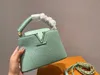 TZ Green Green Leather Leather Leather Brand Bags Capucines Mini Macaron Collection Summer Feels Commin