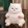 Original Vivicat Cuddle Stuffed Funny White Lazy Fat Cat Pink Ball Tail Soft Cat Doll Cuddle Christmas Gift Kids J220729