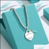 Arts And Crafts Pendant Necklaces Clavicle Chain Design Brand Heart Love Necklace Gold Sier For Women Jewelry Gift Drop Delivery 202 Dhk6D