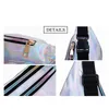 Waist Bags Holographic Women Pink Silver Fanny Pack Female Belt Bag Black Geometric Packs Laser Chest Phone Pouch Men 221124