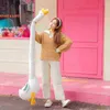 140180Cm Fluffy Duck Plush Toys Sleep Pillow Cute Animal Stuffed Swan Goose Dolls Floor Mat Kids Girls Birthday Gift J220729