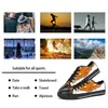 Männer Frauen DIY Custom Shoes Low Top Canvas Skateboard -Sneaker Triple Black Customization UV Drucksport -Sneaker KELE304