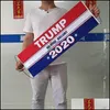 Drapeaux de bannière Trump Drapeaux à main Bannières de partisans des élections générales des États-Unis 24 x 70 cm Gardez l'Amérique Grand drapeau Personnalité 5Fs F2 Drop D Dh03Q