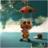 Decorazioni natalizie Decorazioni natalizie Paracadute creativo Babbo Natale Pupazzo di neve Alce Bambola Albero Ornamento appeso Vacanze di Natale Dhssi