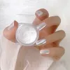 Paznokcie lustro paznokci proszek proszkowy pigment perłowy biały pocieranie się na kurzu sztuki Chrome Aurora Blue Manicure Holograficzne dekoracje