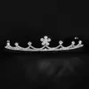 Simple Crystal Wedding Flower Tiaras and Crowns for Bride Prom Party Hair Accessories Wedding Bridal Headpiece Jewelry Gift