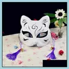 Máscaras de festa máscara de plástico de moda gato forma meia -face máscara não fácil de deformar suprimentos de festa ecológicos duráveis ​​4 5yd b gota deliv dhiln