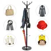 Clothing Storage Black Coat Stand With Umbrella Marble Base Chromium Plated Metal Hat Clothes Rack Organizer Bedroom Hanger