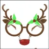 Autres fournitures de fête d'événement Creative Lunettes drôles Mignon Dessin animé Corne de cerf Spectacles Cadeau de Noël Décoration de fête d'anniversaire Nouveau A Dhwa3