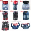 Clothes Dogs Pet Jeans Jacket Dog Apparel Cool Blue Denim Coat Small Medium Doggy Lapel Vests Classic Hoodies Puppy Red Black Check Vintage