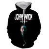 Men's Hoodies John Wick Funny Fashion Long Sleeves 3D Print Zipper/Hoodies/Sweatshirts/Jacket/Men/women Tops Drop