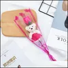 Andra festliga festförsörjningar Single Bear Cub Soap Flower Mticolor Rose Flowers med Light Teachers Valentines Day Gift Originalitet DHMK8
