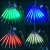 Party Decoration Meteor Shower Lamp 8 String Birthday Party Decoration Light Kit Led Lights Tree Water Proofs Christmas Day Yellow 4 Dhotr