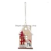 Decorazioni natalizie Decorazioni natalizie Ornamenti per l'albero Creazione di decorazioni Romanzo Cabina in legno Appeso Goccia Consegna Giardino domestico Fe Dhoam