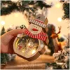 Christmas Decorations Christmas Decorations Led Luminous Santa Claus Shape Wooden Ornaments Navidad Gifts Happy Year Decoration Drop Dhoad