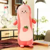 Ny Pink Avocado Toy Plush Food Pillow Soft Filled Avocado Doll för LDREN Vuxen söt frukt Creative Long Pillow Girl Gift J220729