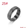 Band Rings Star Moon Titanium Steel Rotating Ring Stainless Steels Rings Drop Delivery Jewelry Dhgarden Dh1Lp